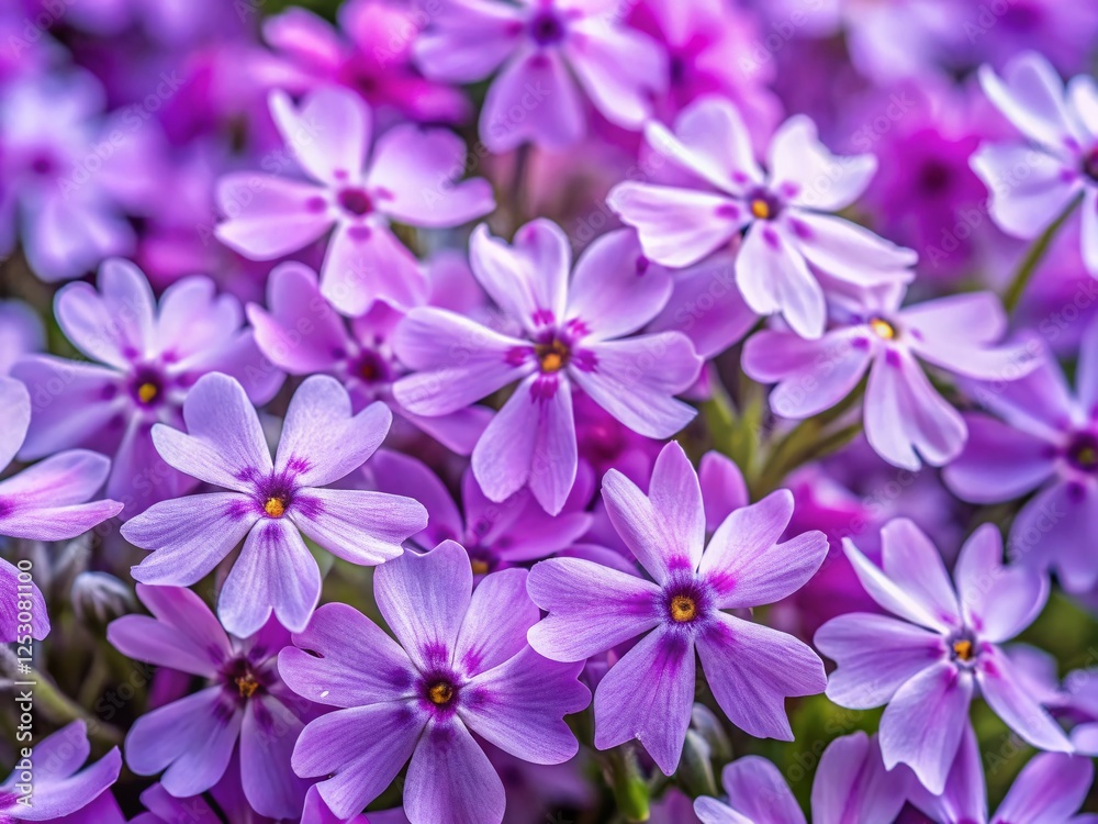 Minimalist Lilac Phlox Subulate Flower Wallpaper - Spring Bloom Minimalist Lilac Phlox Subulate Flower Wallpaper - Spring Bloom