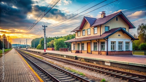 Minimalist Station Square, Mundybash Village, Gornaya Shoriya, Russia photo