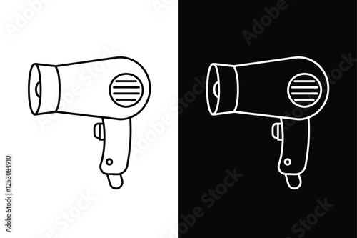 Hair dryer icon vector on White Background ,Vector Art Illustration on white background.
