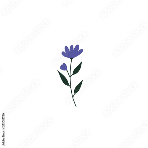 blue flower isolated on white background