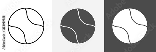 Ball icon set vector art