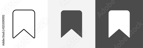 Bookmark icon set vector art