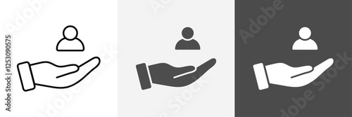 Care customer icon set vector art