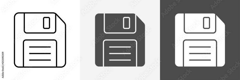Floppy disk Icon set vector art Floppy disk Icon set vector art