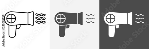 Hand Dryer Icon set vector art