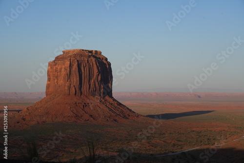 Monument Valley at Sunset with Long Shadows
