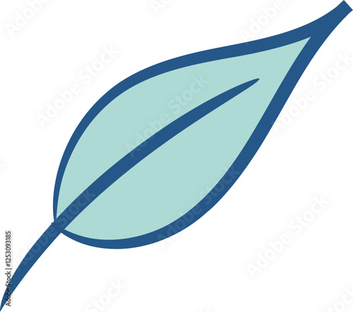 Hand-drawn leaf