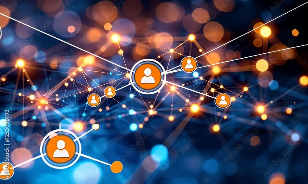 Global network connection, digital communication, abstract background, online collaboration, business concept