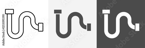 Pipe Icon set vector art