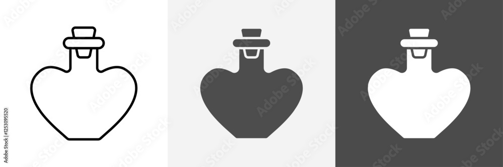 Obraz premium potion bottle icon set vector art