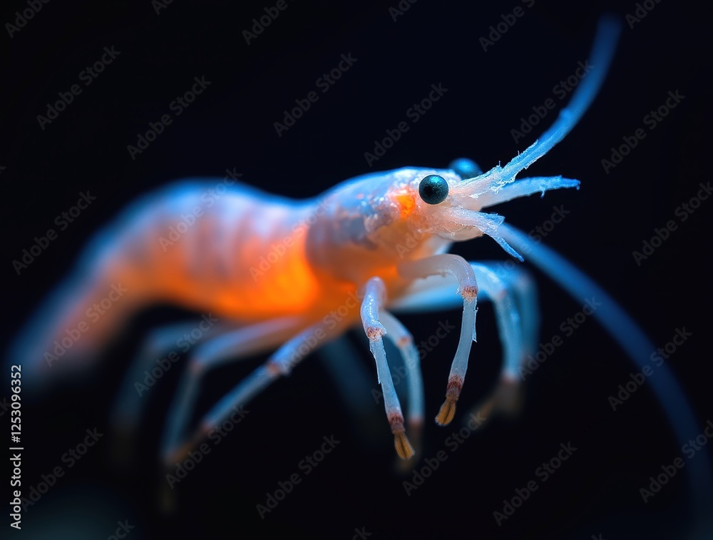 custom made wallpaper toronto digitalGlowing Deep-Sea Shrimp Swimming in Pitch-Black Waters