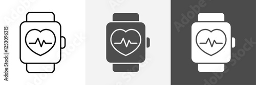 Smart Watch Icon set vector art