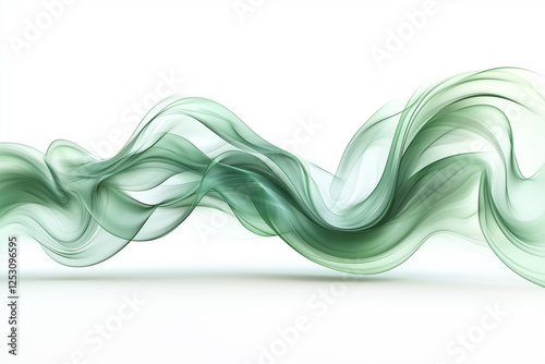 green smoke on a white background