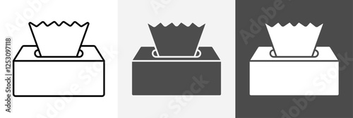 Tissue Icon set vector art