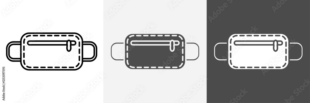 waist bag icon set vector art waist bag icon set vector art