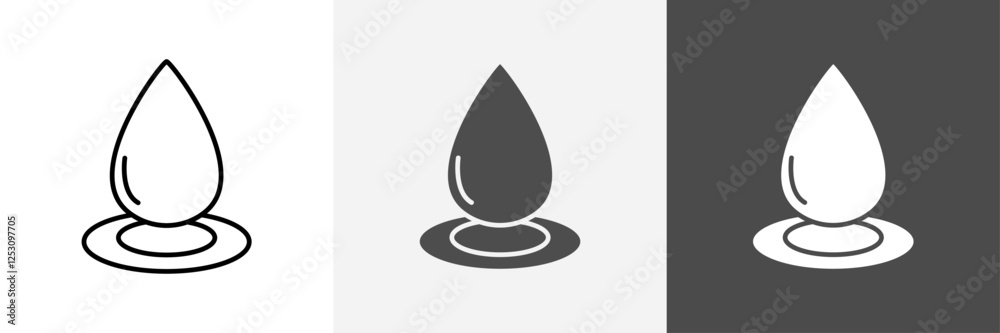 Water Drop icon set vector art Water Drop icon set vector art
