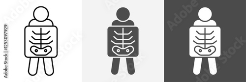 X-ray Icon set vector art