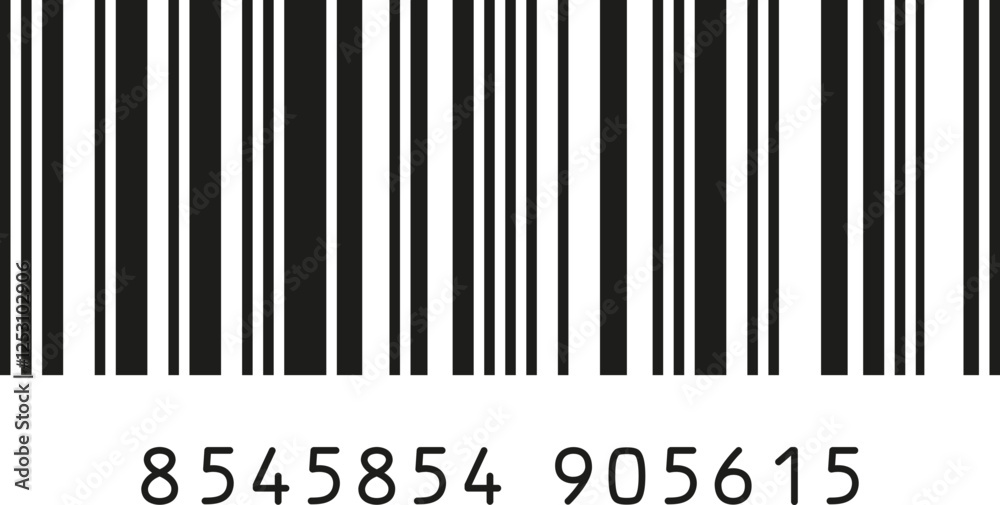 Barcode on white background. Vector illustration