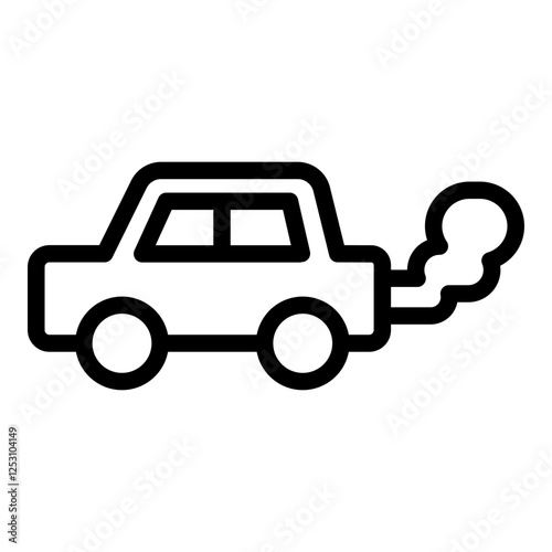 Car pollution icon. Vector line icon