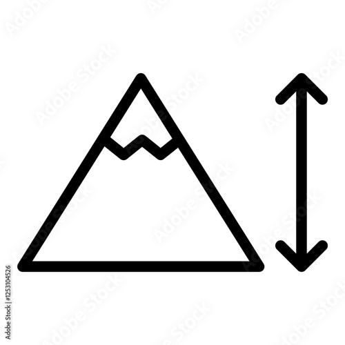 Elevation icon. Vector line icon