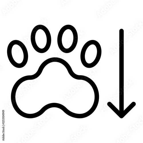Loss of species icon. Vector line icon