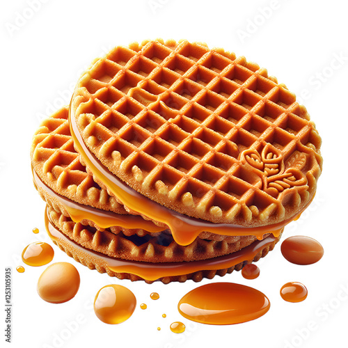 waffles isolated on white background