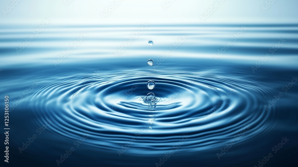 Beautiful surface of the water with ripples emanating from several locations. Beautiful surface of the water with ripples emanating from several locations.