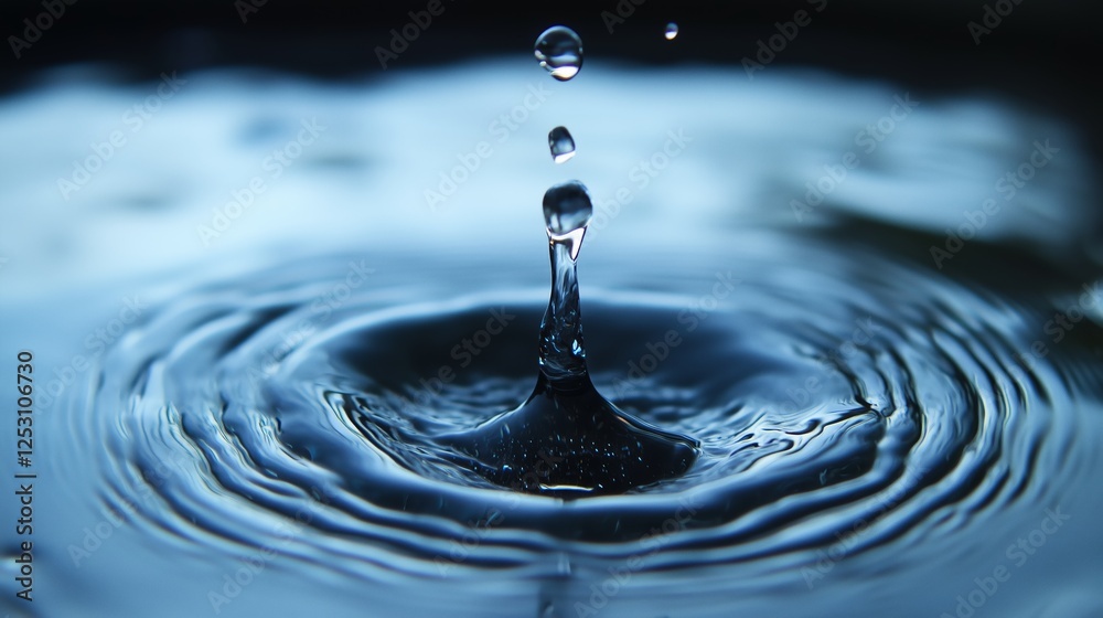 Beautiful surface of the water with ripples emanating from several locations. Beautiful surface of the water with ripples emanating from several locations.