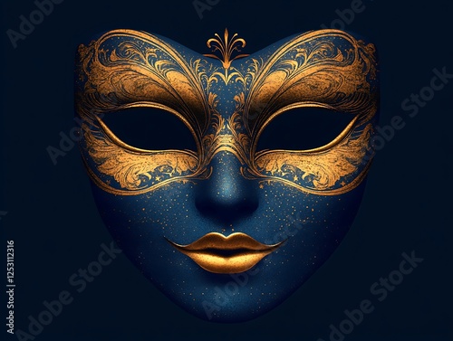 Elegantly crafted vector depiction of a Venetian masquerade mask, exuding mystery and elegance with its intricate details and ornate design ::2 masked allure, carnival vibes, concealed identity, 