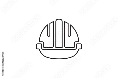 vector illustration of a construction worker helmet
