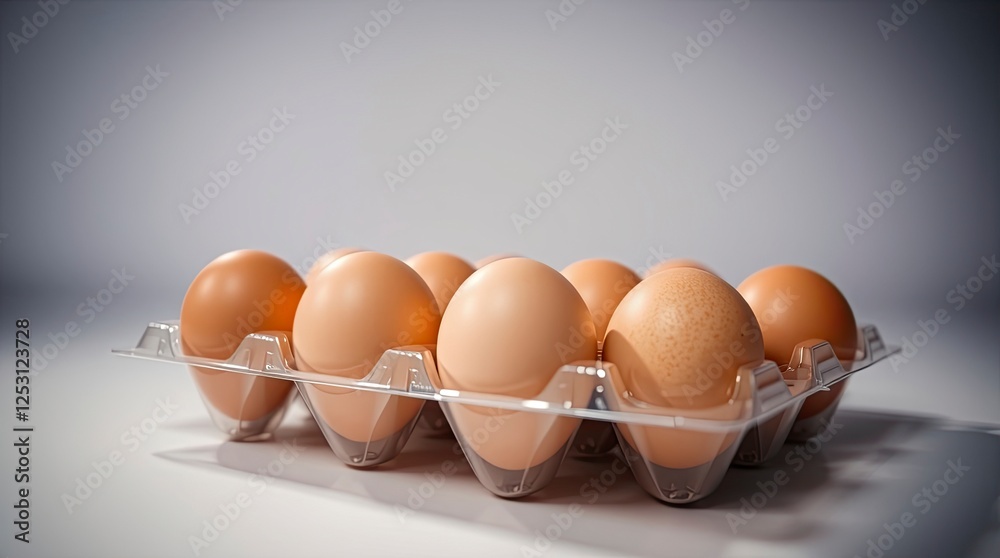 Brown Eggs in Plastic Carton Perfect for Cooking and Healthy Eating Brown Eggs in Plastic Carton Perfect for Cooking and Healthy Eating