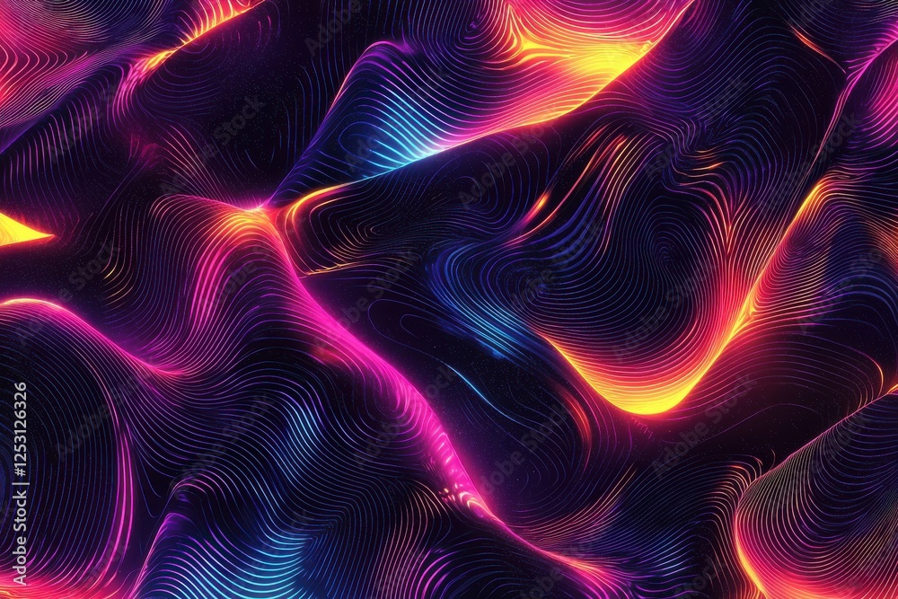 Exploration of vibrant abstract fractal designs showcasing neon hues and dynamic complexity in a seamless pattern Exploration of vibrant abstract fractal designs showcasing neon hues and dynamic complexity in a seamless pattern
