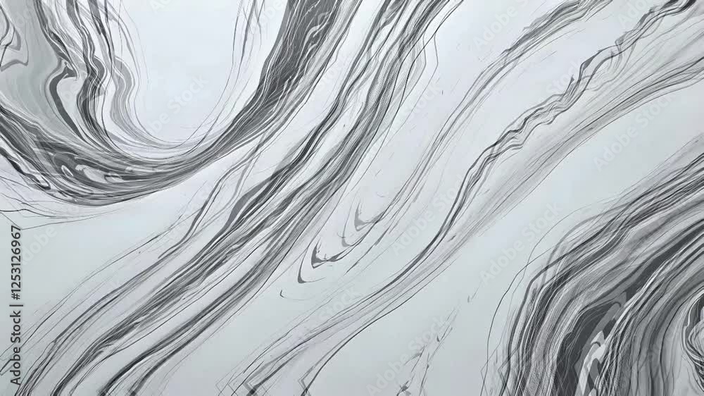 abstract black and white liquid marble pattern