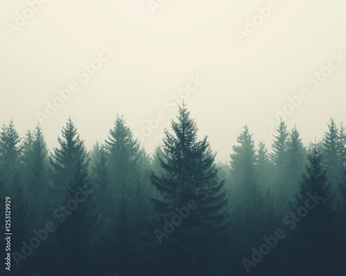 Sepia gradient background with abstract dark green pine texture