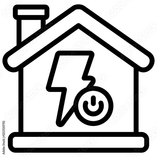 electric house off icon