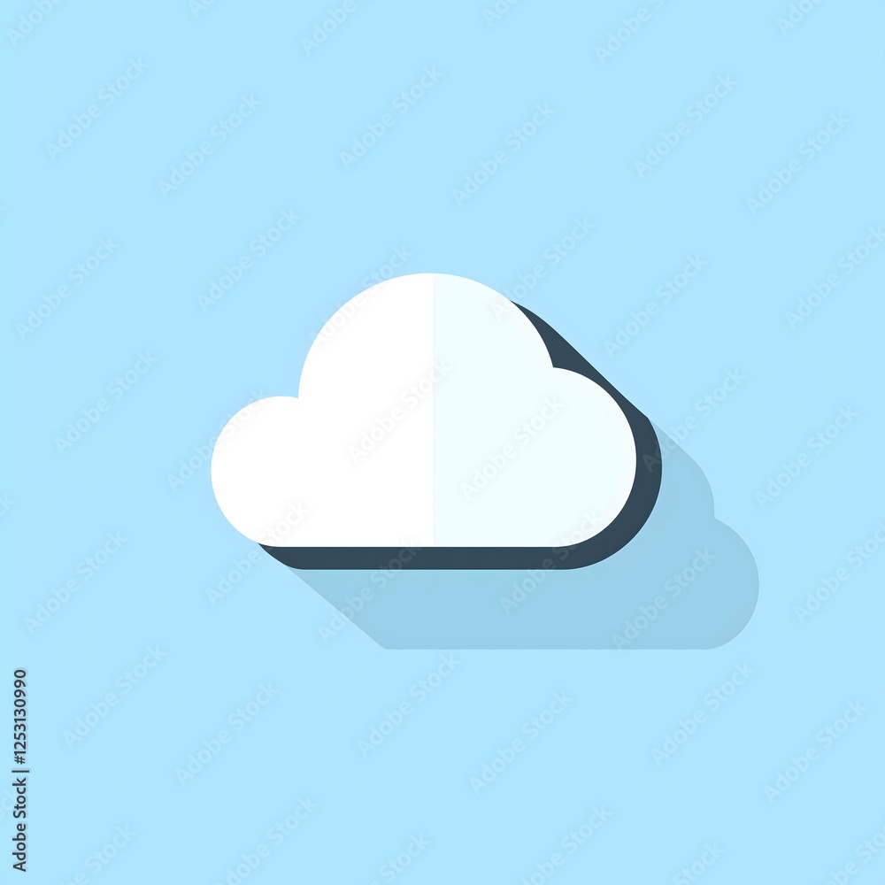 Minimalist Cloud Decal Weather Symbol Modern Simple Design Blue White Icon Pattern Wall Decoration Contemporary Style Element Minimalist Cloud Decal Weather Symbol Modern Simple Design Blue White Icon Pattern Wall Decoration Contemporary Style Element