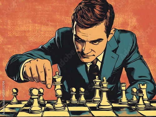 Strategic Chess Move - Intense Game of Chess in Progress