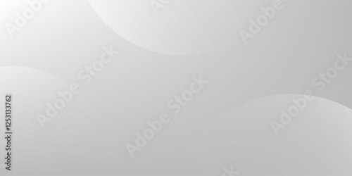 A minimalist abstract background featuring overlapping curves and circular shapes in various shades of gray, creating a smooth gradient and subtle depth