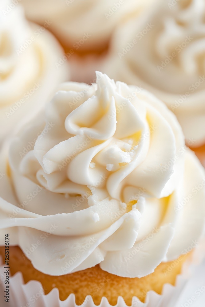 Swirling Whipped Cream in a Close-Up Macro Shot Swirling Whipped Cream in a Close-Up Macro Shot