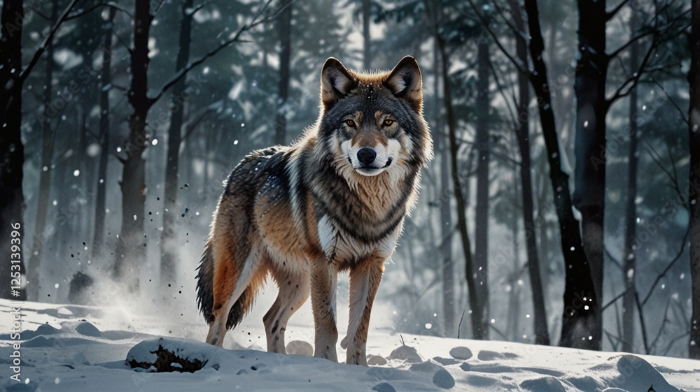 Obraz premium dog in snow