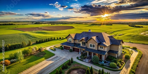 Saskatchewan Bilevel Homes: Drone Photography of Prairie Landscapes