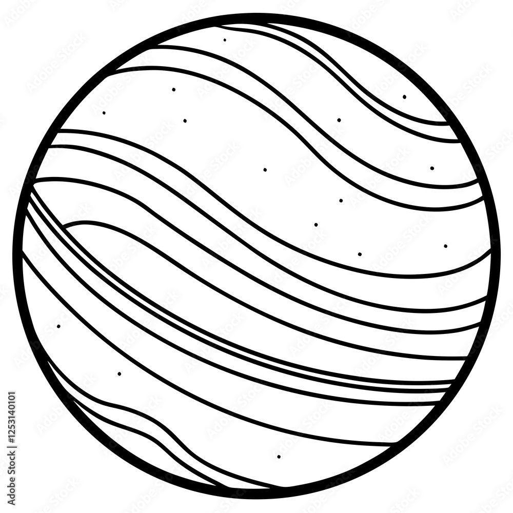 Line Art Planets A Celestial Vector Series Line Art Planets A Celestial Vector Series