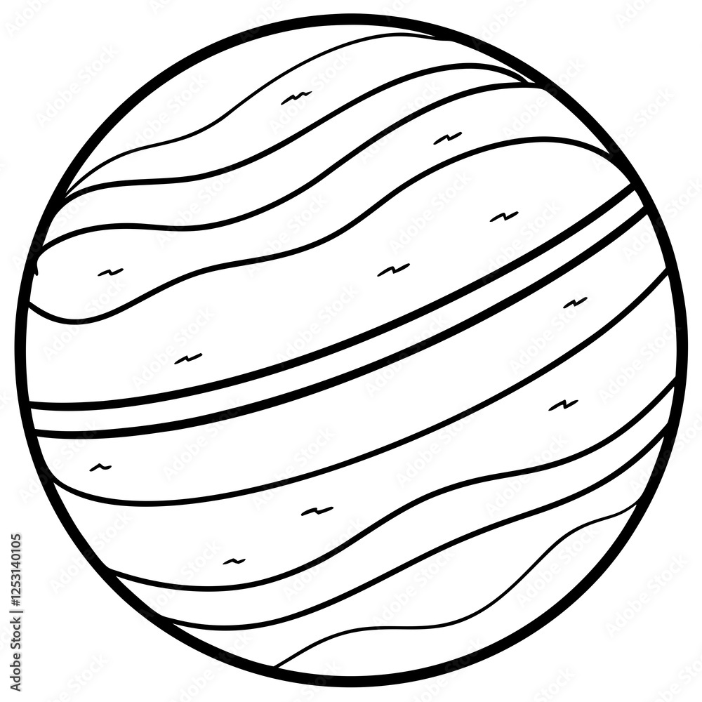 Line Art Planets A Celestial Vector Series Line Art Planets A Celestial Vector Series