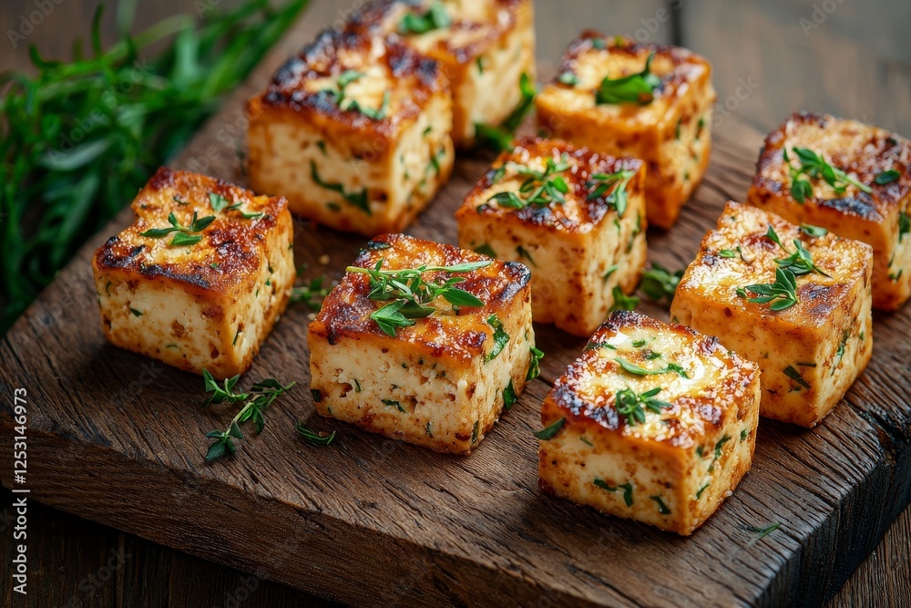 Detailed close-up shots of tofu, focusing on macro photography, emphasizing food photography, highlighting texture, advocating for healthy eating, and endorsing a plant-based diet Detailed close-up shots of tofu, focusing on macro photography, emphasizing food photography, highlighting texture, advocating for healthy eating, and endorsing a plant-based diet