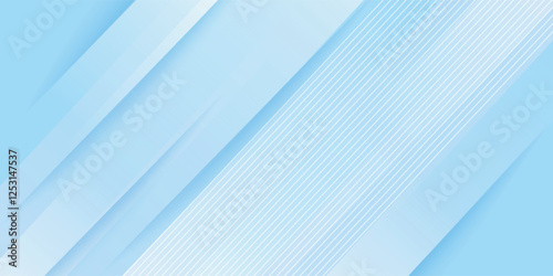 Paper Cut Blue color background abstract art vector