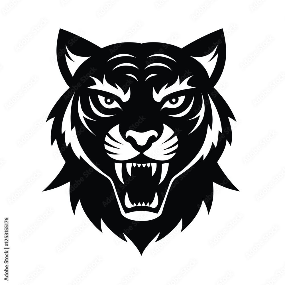 Fototapeta premium tiger head vector