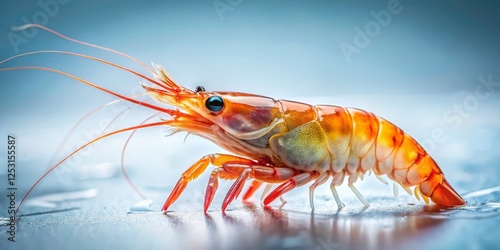 Wallpaper Mural Solitary Shrimp on White: Surreal Macro Photography Torontodigital.ca