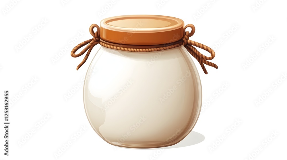 Handcrafted Glass Jar with Rustic Rope Lid for Preserves Condiments and Pantry Storage Handcrafted Glass Jar with Rustic Rope Lid for Preserves Condiments and Pantry Storage