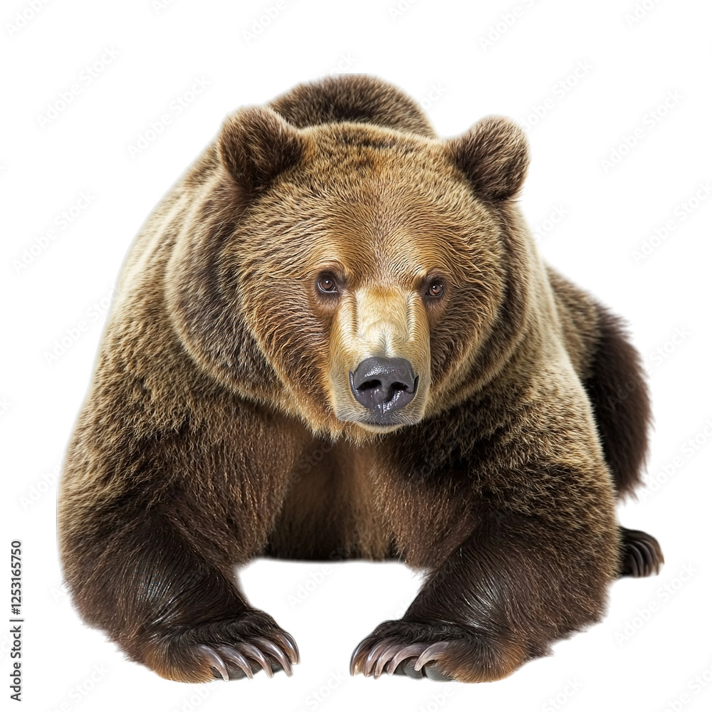 Fototapeta premium brown bear isolated on white