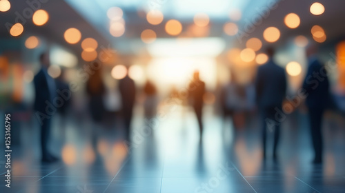 Wallpaper Mural An image of an evening business meeting in the office with soft lighting and silhouettes of people Torontodigital.ca